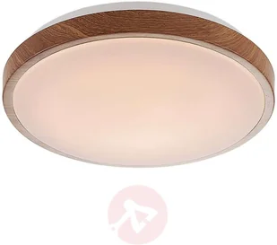 Lindby Mendosa lampa sufitowa LED, drewno, okrągła - Lampy sufitowe - miniaturka - grafika 2