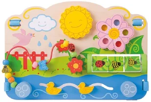 Bigjigs Toys Tablica Sensoryczna Kwiatki Ltd - Tablice dla dzieci - miniaturka - grafika 2
