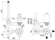 Baterie umywalkowe - Paffoni Joker Bateria umywalkowa ścienna 17,8 cm chrom JK105CR70 - miniaturka - grafika 1