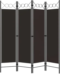 vidaXL Parawan 4-panelowy, brązowy, 160 x 180 cm vidaXL - Parawany - miniaturka - grafika 2