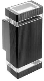 GTV OPR.elewacyjna dwukierunkowa GU10 2x NESSA czarna IP54 - Lampy ogrodowe - miniaturka - grafika 2