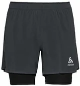 Spodnie sportowe męskie - Odlo Męskie szorty Zeroweight Ceramicool Pro 2-w-1 niebieski Blue Aster - Black xxl 322092 - miniaturka - grafika 1