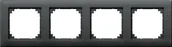 Wyłączniki światła i elektryczne - Merten 486414 m-Plan ramek, 4-krotnie, antracyt 1325492 - miniaturka - grafika 1