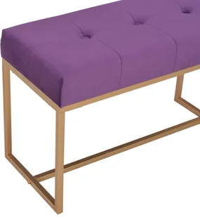 vidaXL Ławka, 80 cm, fioletowa, aksamitna vidaXL - Ławki do przedpokoju - miniaturka - grafika 5