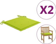 Poduszki ogrodowe - vidaXL Poduszki na krzesła ogrodowe 2 szt. jasnozielone 50x50x4 cm 314062 - miniaturka - grafika 1