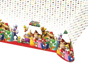Amscan Obrus foliowy "Super Mario", 180 x 120 cm 9901539 - Dekoracje i nakrycia stołu na imprezę - miniaturka - grafika 2