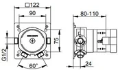 Baterie podtynkowe - Keuco Ixmo Funkcyjny zestaw podtynkowy do baterii termostatycznej DN 15 59553000070 - miniaturka - grafika 1