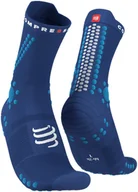 Skarpetki sportowe męskie - Compressport Skarpetki do biegania trailowe ProRacing Socks V4 Trail niebieskie - miniaturka - grafika 1