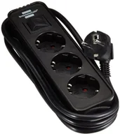 Listwy zasilające - Brennenstuhl Listwa zasilająca 3 gniazda wyłącznik czarny 1.5m 1153230000 - miniaturka - grafika 1