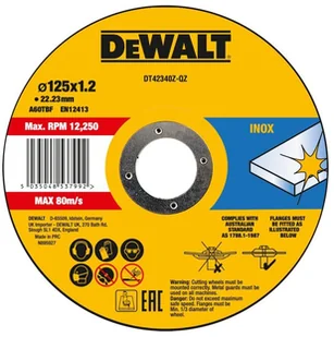 DeWalt Tarcza Korundowa Metalu DT42340Z 125x1,2mm - Tarcze do pił - miniaturka - grafika 3