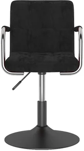 Fotel biurowy, krzesło biurowe vidaXL Obrotowe krzesło biurowe, czarne, tapicerowane aksamitem! 334603 - Fotele i krzesła biurowe - miniaturka - grafika 4