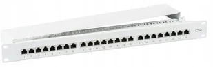 EFB Patch panel EFB-Elektronik 37668.1M 24 porty RJ45 Cat5e STP 1U z tacką na kable i z pokrywą szary 37668.1M - Szafy rack - miniaturka - grafika 2