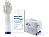 Meble i wyposażenie gabinetów medycznych - Rękawice diagnostyczne Rękawice LATEKS, pudrowane  STERYLNE MAXITEX Rozmiar "7" - rękawiczki medyczne /kor/ - miniaturka - grafika 1