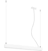 Lampy sufitowe - Thoro Nowatorska Lampa Wisząca PINNE 650 BIAŁA Minimalistyczny Design Żyrandol Sufitowy Regulacja Długości Moduł LED Zimna Barwa Światła Oświetlenie nad Stół do Salonu Sypialni Oprawa THORO TH.032 - miniaturka - grafika 1