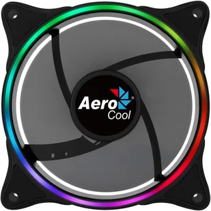 Aerocool ECLIPSE ARGB DUAL SLIM RING LED Wentylator 120x120x25mm + 6PIN adapter - Chłodzenie procesora - miniaturka - grafika 2