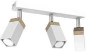 Lampy ścienne - Milagro Lampa sufitowa SOLO SAWN WHITE PATINATED WOOD 3x mini GU10 MLP7479 - miniaturka - grafika 1