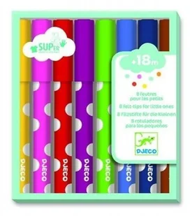 Djeco Flamastry Dla Maluchów 8 Kolorów - Djeco DJ09001 - Przybory szkolne - miniaturka - grafika 2