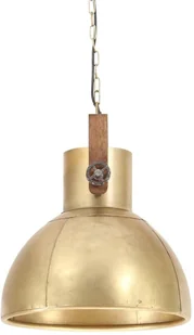 VidaXL Industrialna lampa wisząca, 25 W, mosiężna, okrągła, 40 cm, E27 320532 - Lampy sufitowe - miniaturka - grafika 7