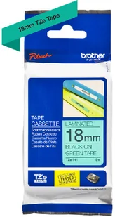 Brother Taśma 18mm BLACK ON GREEN - Akcesoria do kas i terminali - miniaturka - grafika 6