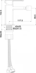Laveo Calla Jednouchwytowa bateria bidetowa stojąca z korkiem chrom BAC032D - Baterie bidetowe - miniaturka - grafika 5