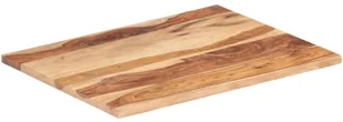 vidaXL Blat stołu, lite drewno sheesham, 25-27 mm, 70x90 cm vidaXL - Blaty meblowe i parapety okienne - miniaturka - grafika 7
