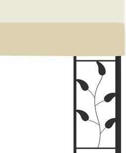 vidaXL Altana przyścienna, 3 x 3 x 2,5 m, kremowa - Altany ogrodowe - miniaturka - grafika 5