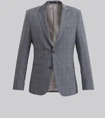 Marynarki męskie - Borgio Marynarka męska portici szara slim fit - miniaturka - grafika 1