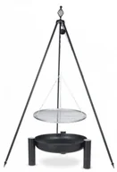 Ruszty - Farmcook Grill ogrodowy na trójnogu ruszt stal nierdzewna 80cm + palenisko ogrodowe Pan 38 80cm - miniaturka - grafika 1