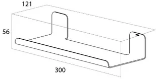 Tiger Colar Półka 30 cm chrom 13133.3.03.46 - Wieszaki łazienkowe - miniaturka - grafika 2