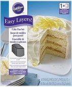 Formy do ciast - Wilton 2105 5748 forma do pieczenia, aluminium, srebrny, 15 x 15 x 2 cm, 4 jednostek 2105-5748 - miniaturka - grafika 1