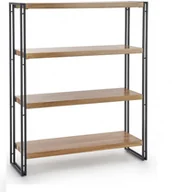 Regały - Halmar Regał kolor dąb złoty / czarny metal BOLIVAR REG1 loft - miniaturka - grafika 1
