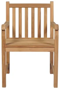 vidaXL Krzesła ogrodowe z czarnymi poduszkami, 6 szt., drewno tekowe! 3073053 - Fotele i krzesła ogrodowe - miniaturka - grafika 5