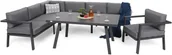 Meble ogrodowe - HOME &amp; GARDEN Narożne meble ogrodowe aluminiowe Miami Grey / Window Grey 489652 - miniaturka - grafika 1