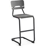 Meble do szkół i przedszkoli - AJ Produkty Krzesło szkolne LEGERE I, H 650 mm, antracyt, antracyt - miniaturka - grafika 1