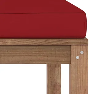 VidaXL Lumarko Podnóżek ogrodowy z poduszką w kolorze winnej czerwieni 3067269 VidaXL - Pufy i podnóżki - miniaturka - grafika 4