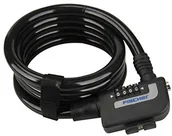 Zabezpieczenia do roweru - Fischer zapięcie linka cyfry, długość 180 cm, średnica 14 MM, czarna, 180 85881 - miniaturka - grafika 1