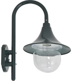 vidaXL Ścienna lampa ogrodowa, 42 cm, E27, aluminiowa, ciemnozielona - Lampy ogrodowe - miniaturka - grafika 2