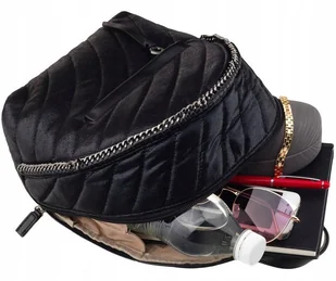 David Jones Urokliwy, pikowany plecak damski ozdobiony łańcuszkiem - Plecaki - miniaturka - grafika 7