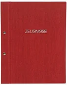 Teczki i skoroszyty - goldbuch Goldbuch Teczka na świadectwa, Colours, A4, z nakrętką i 12 kieszeniami z możliwością rozbudowy, struktura lnu, czerwona, 36001 36 001 - miniaturka - grafika 1