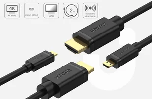 Unitek Y-C182 Kabel micro HDMI HDMI 2.0 4K 60Hz 2m - Adaptery i przejściówki - miniaturka - grafika 4