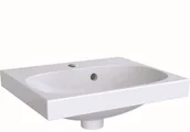 Umywalki - Geberit Ceramika Acanto Umywalka wisząca lub meblowa mała 45x38,2 cm z otworem na baterię biała 500.636.01.2 - miniaturka - grafika 1