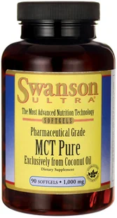 SWANSON MCT Pure (Kwas kaprylowy i kaprynowy) 1000mg - (90 kap) - Witaminy i minerały dla sportowców - miniaturka - grafika 2