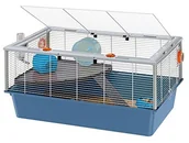 Akcesoria dla gryzoni - Ferplast 57011811 W2 Nager dom criceti 15, pełen zestaw funkcji, wymiary: 78 x 48 x 39 cm, biały z niebieskim dolna pokrywa - miniaturka - grafika 1