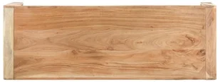VidaXL Lumarko Ławka, 110x38x46 cm, lite drewno akacjowe 323584 VidaXL - Ławki do przedpokoju - miniaturka - grafika 4