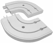 Karnisze - Łuk zewnętrzny zakończeniowy GE2 biały 2 szt. - miniaturka - grafika 1