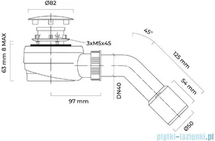 Oltens Pite Turbo syfon brodzikowy odpływ 50 mm 08003000 - Syfony - miniaturka - grafika 2