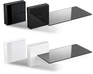 Meliconi Zestaw maskownic do kabli Ghost Cubes Shelf z półką Czarny - Maskownice do kabli - miniaturka - grafika 4