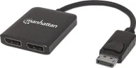 Rozgałęźniki - Manhattan Splitter 2-Port Display-Port mit MST 4K@30HZ 207768 - miniaturka - grafika 1