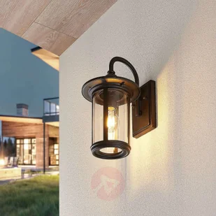 Lindby Lindby Zayn kinkiet zewnętrzny przezroczyste szkło - Lampy ogrodowe - miniaturka - grafika 2