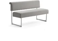Sofy i kanapy - AJ Produkty Sofa START, 1400 mm, tkanina, szarobeżowy, biały - miniaturka - grafika 1